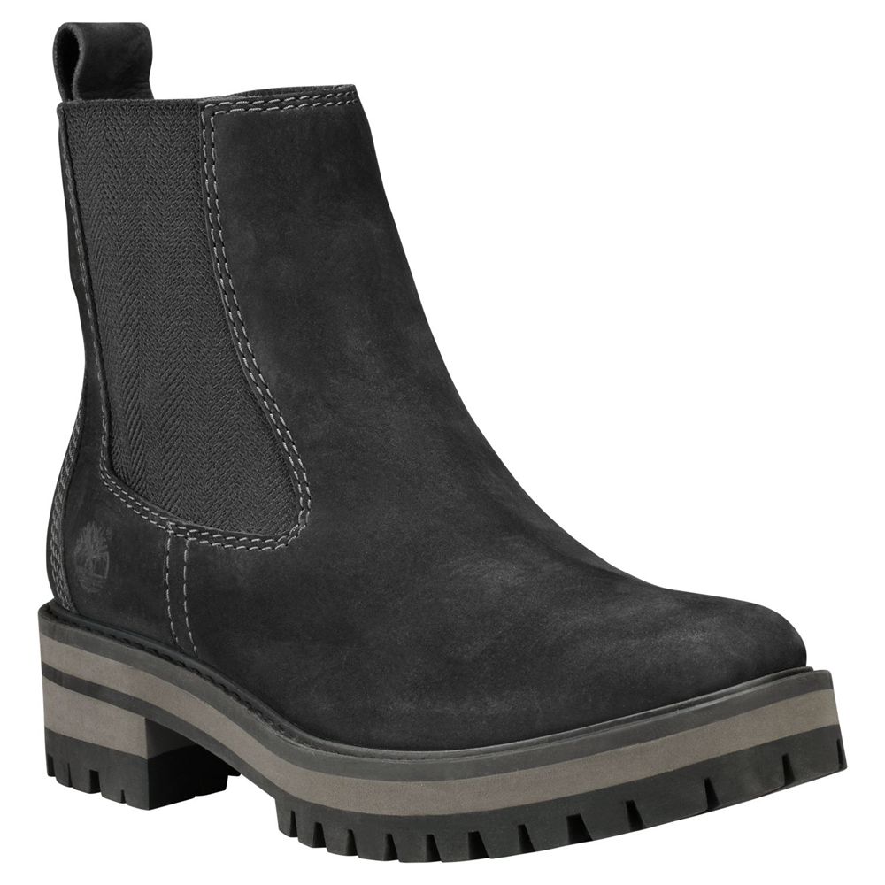 Botas Chelsea Feminino - Timberland Courmayeur Valley - ZYLAV0237 - Pretas